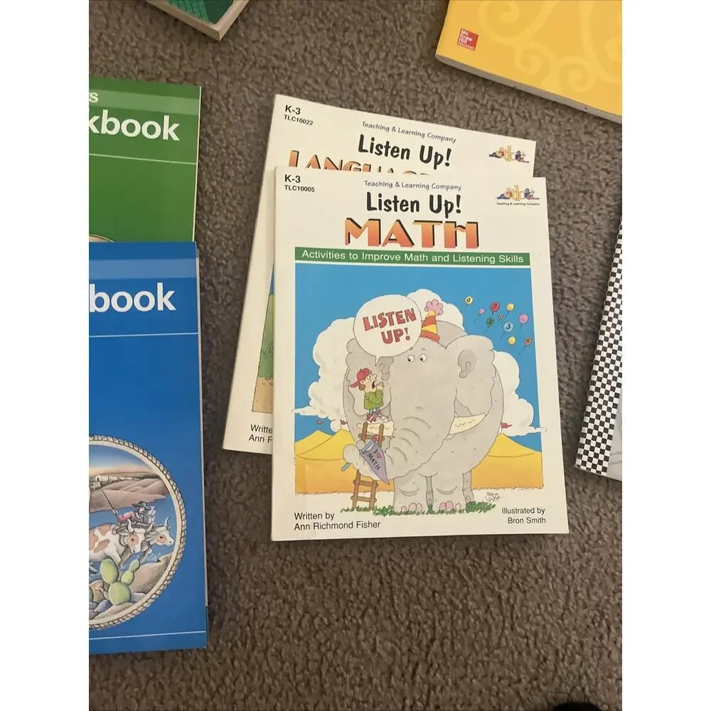 Grades 1-5 Activity School Workbooks, Lot of 5, VG , Variety. Nice.